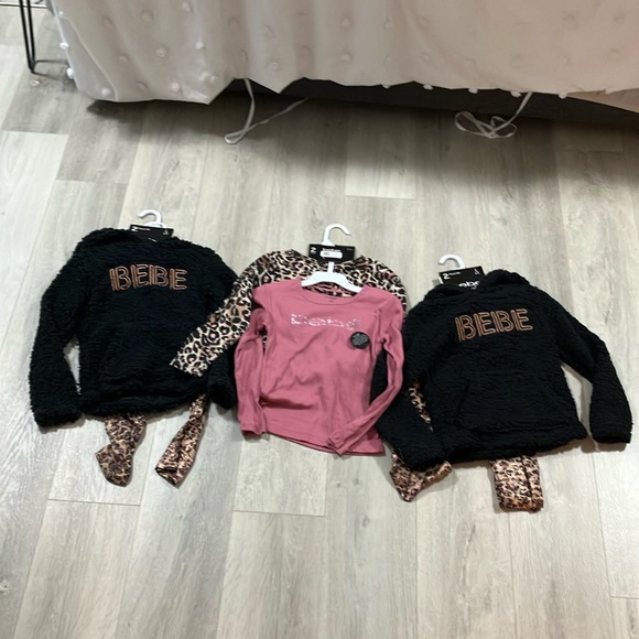 Girls size 6 , BEBE clothing lot. New with tags. 2x hoody , 2 x pants , 2x tops - Picture 1 of 8